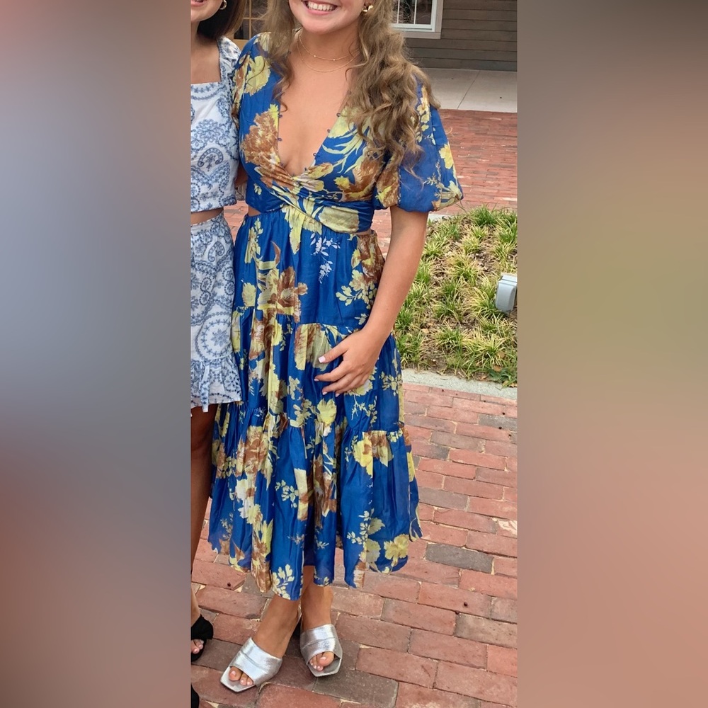 Floral Blue Dress